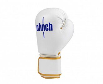 Перчатки боксерские Clinch Olimp Premium Champion Line бело-синие C1175
