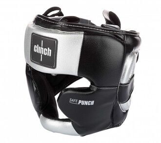 Шлем боксерский Clinch Punch 2.0 Full Face черно-серебристый C1148