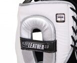 Шлем для единоборств с бампером Clinch Face Guard бело-серебристый C1149