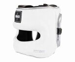 Шлем для единоборств с бампером Clinch Face Guard бело-серебристый C1149