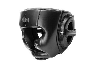 Шлем боксерский Clinch Contender Full Face черно-серый C1225