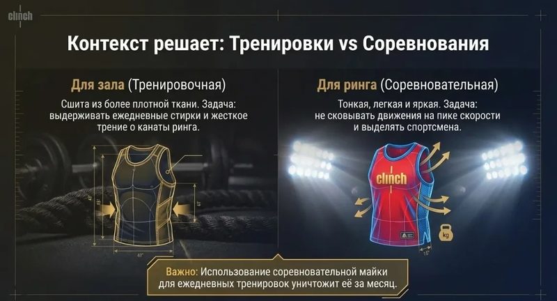 Боксёрская майка на соревновании