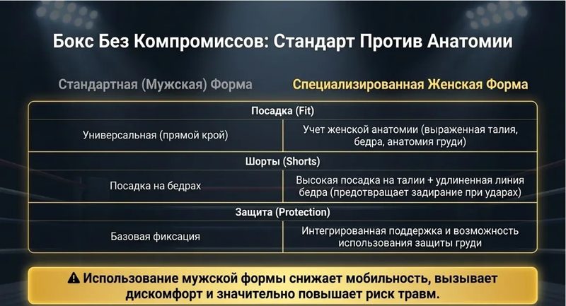 Женская форма для бокса