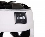 Шлем для единоборств с бампером Clinch Face Guard бело-серебристый C1149