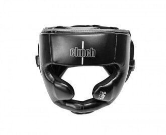 Шлем боксерский Clinch Contender Full Face черно-серый C1225