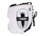 Шлем для единоборств с бампером Clinch Face Guard бело-серебристый C1149